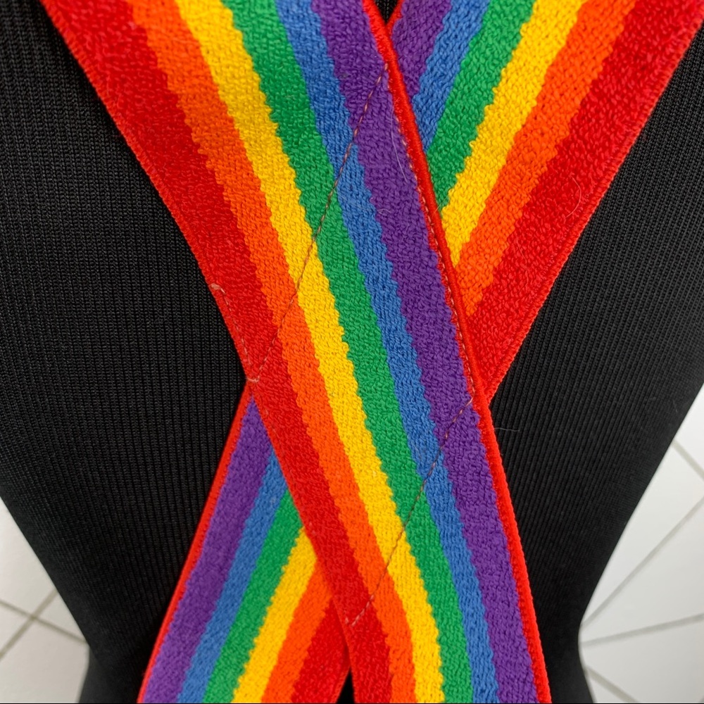 Pride Rainbow Adjustable Elastic Gator Clasp Susp… - image 6